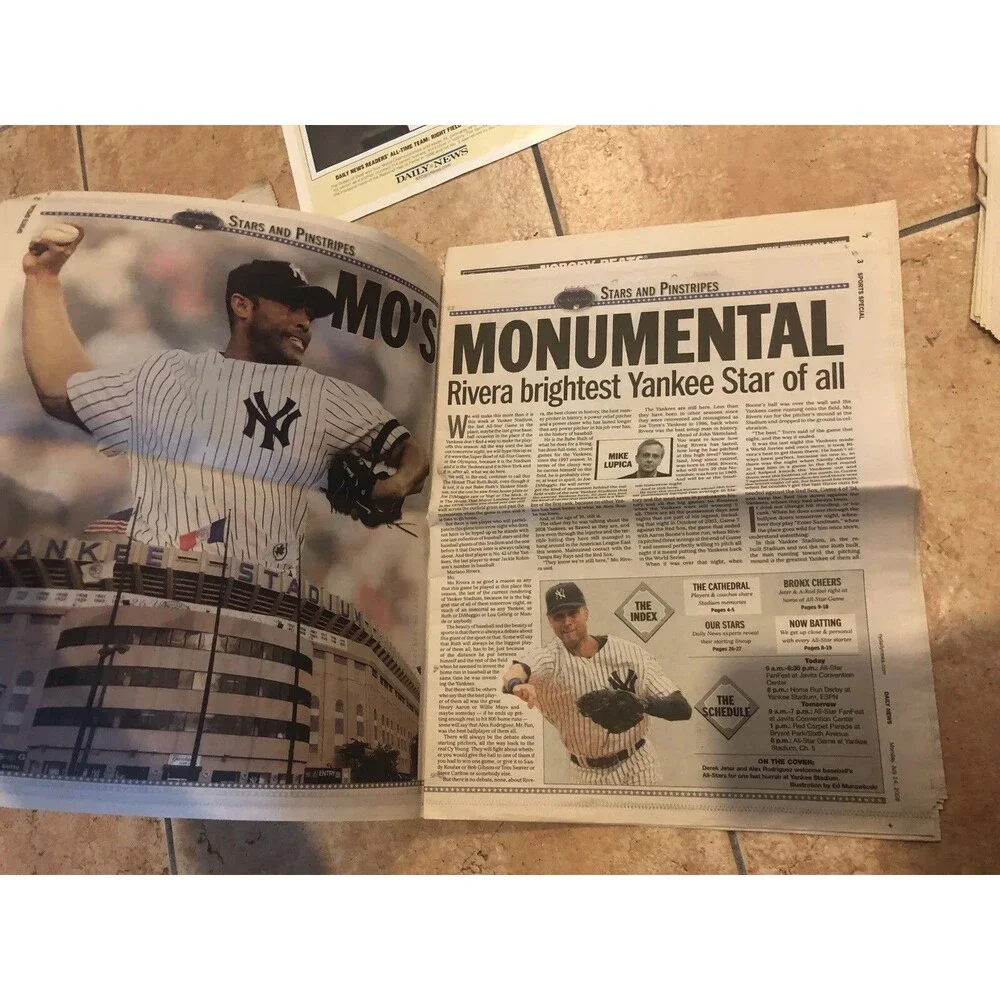 New York Yankees LOT Newspaper Daily News 2003 2008 Magazines All Star Babe Ruth